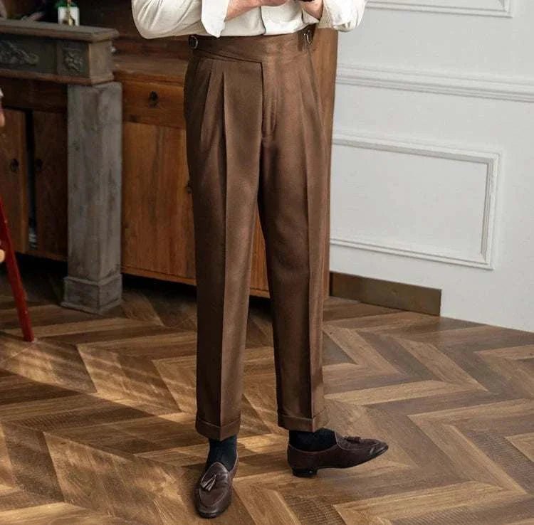 Cold season straight trousers