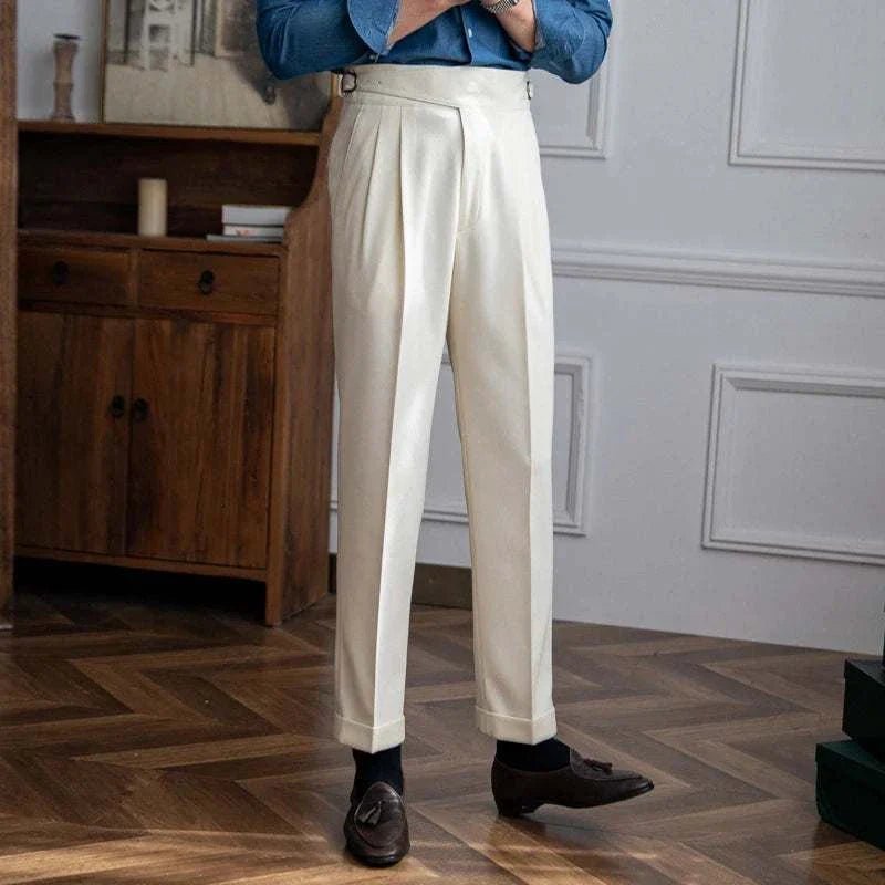Cold season straight trousers
