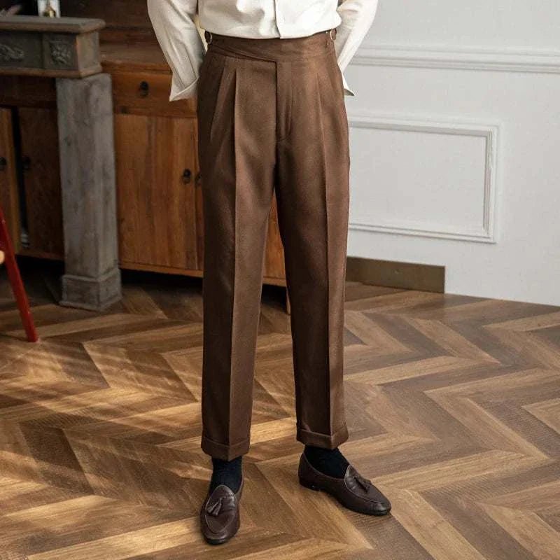 Cold season straight trousers