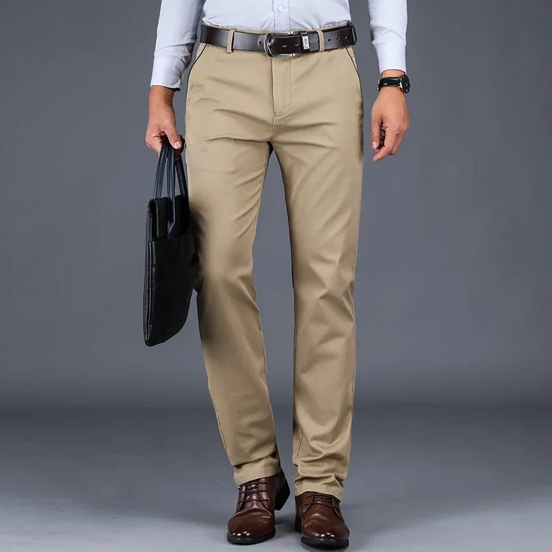 Pantalón de algodón clásico smart-casual