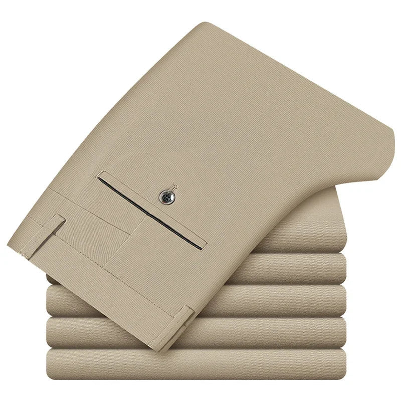 Pantalón de algodón clásico smart-casual