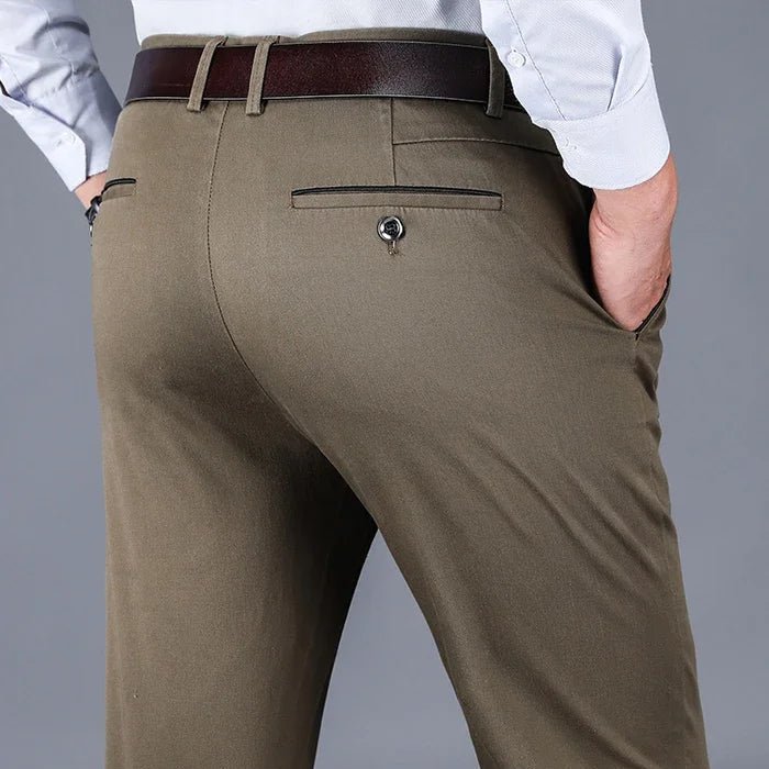 Pantalón de algodón clásico smart-casual