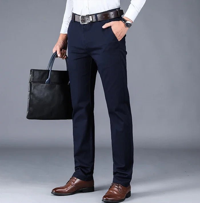 Pantalón de algodón clásico smart-casual