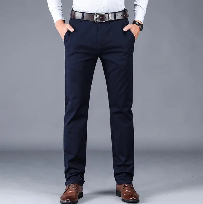 Pantalón de algodón clásico smart-casual