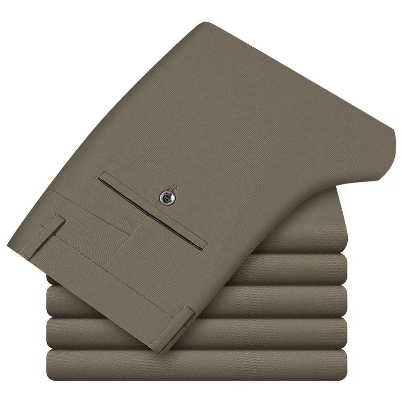 Pantalón de algodón clásico smart-casual