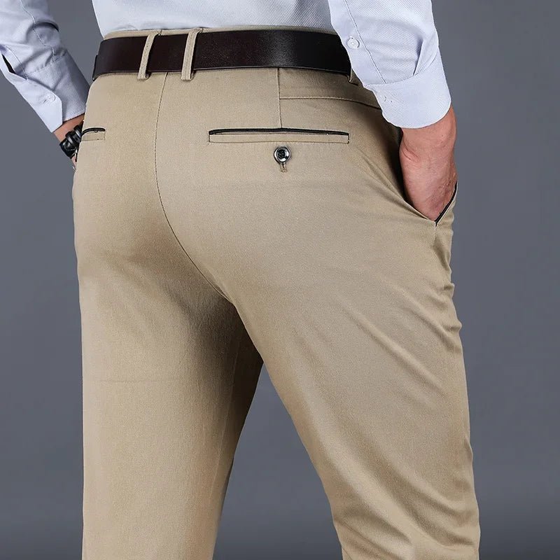 Pantalón de algodón clásico smart-casual