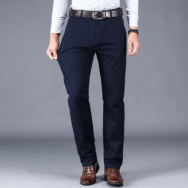 Pantalón de algodón clásico smart-casual