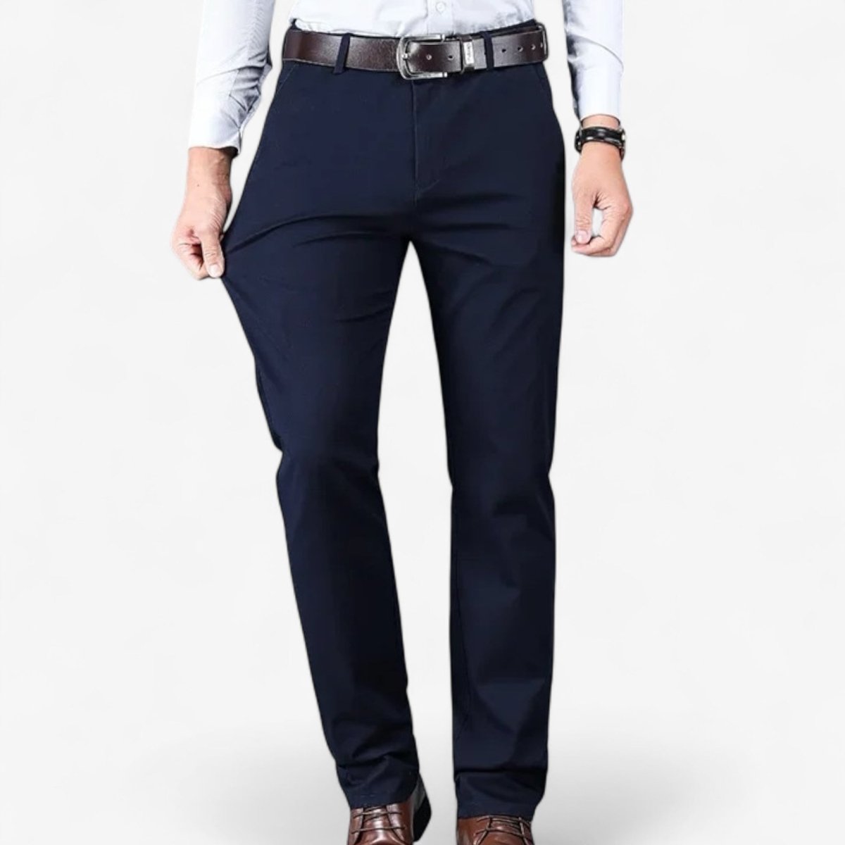 Pantalón de algodón clásico smart-casual