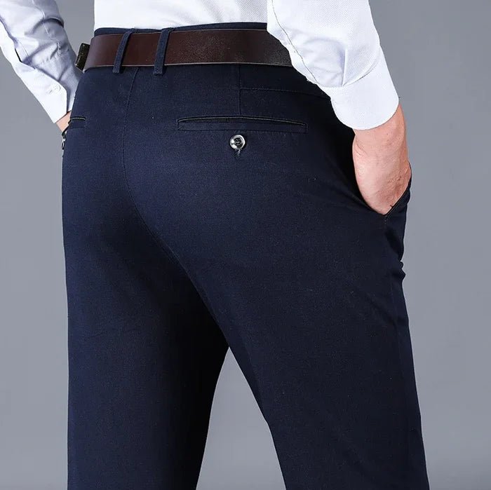 Pantalón de algodón clásico smart-casual
