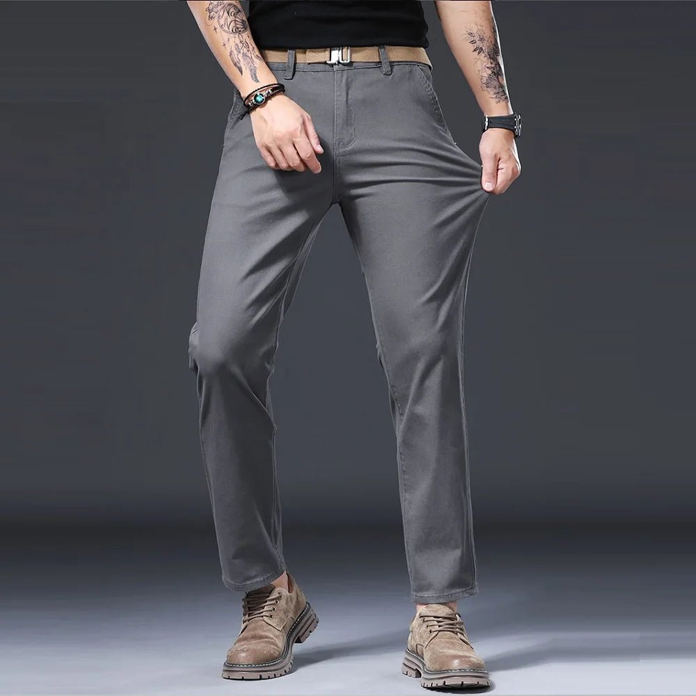 Pantalón de algodón elástico smart-casual
