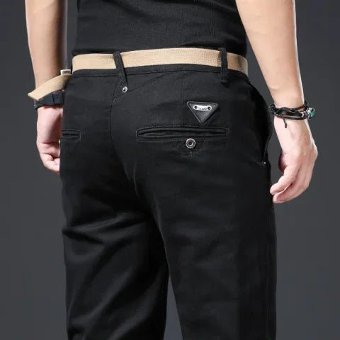 Pantalón de algodón elástico smart-casual