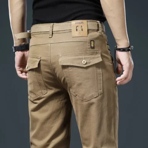 Pantalón de algodón elástico smart-casual