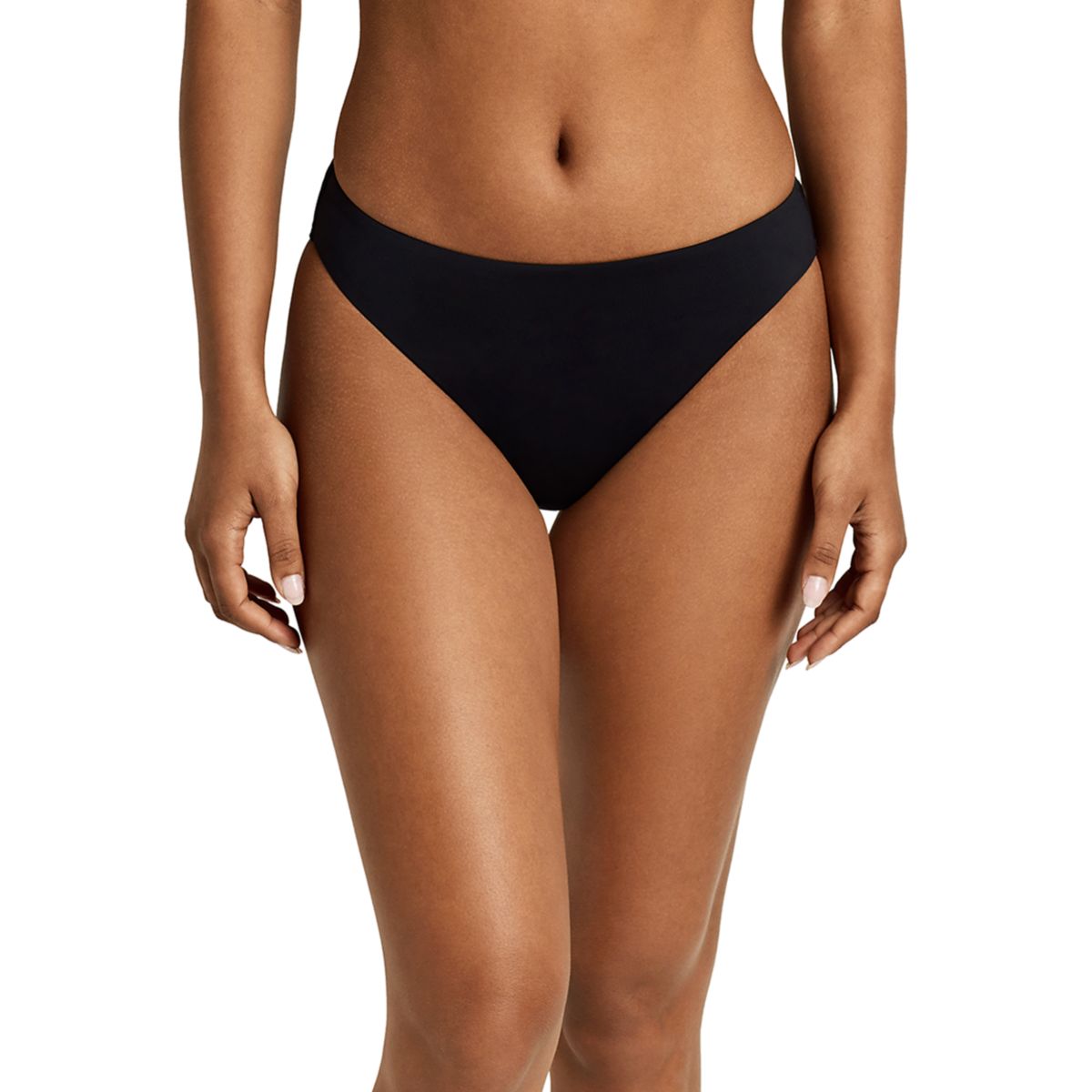 Curved Waist Midrise Swim Bottoms - 1