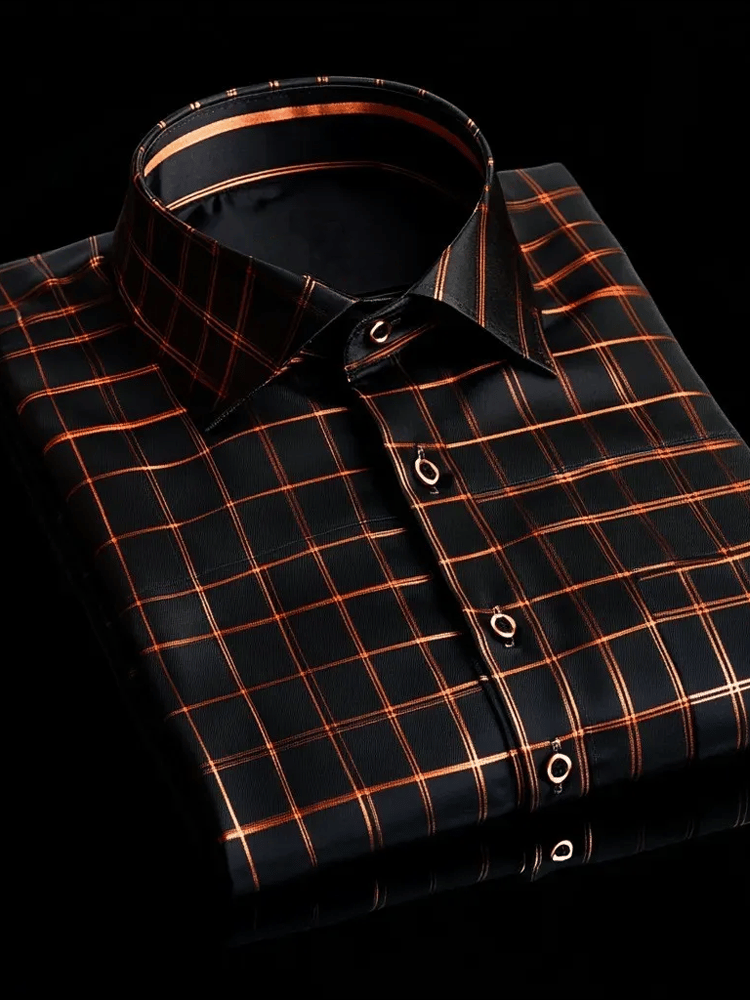 Camisa elegante Romantic a rayas de manga larga para hombre