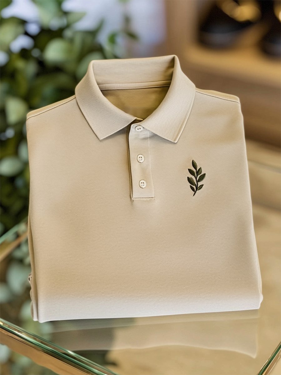 Camisa polo ejecutivo casual Button de manga corta para hombre