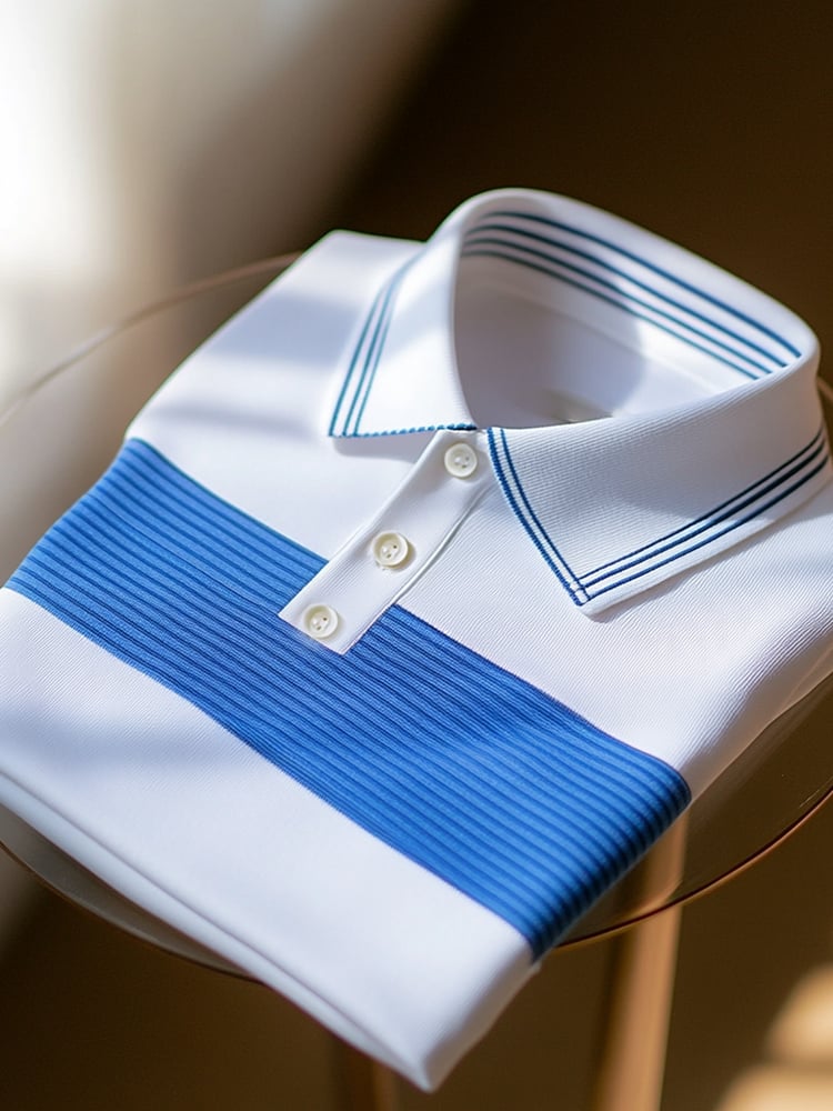 Camisa polo ejecutivo casual Button de manga corta para hombre