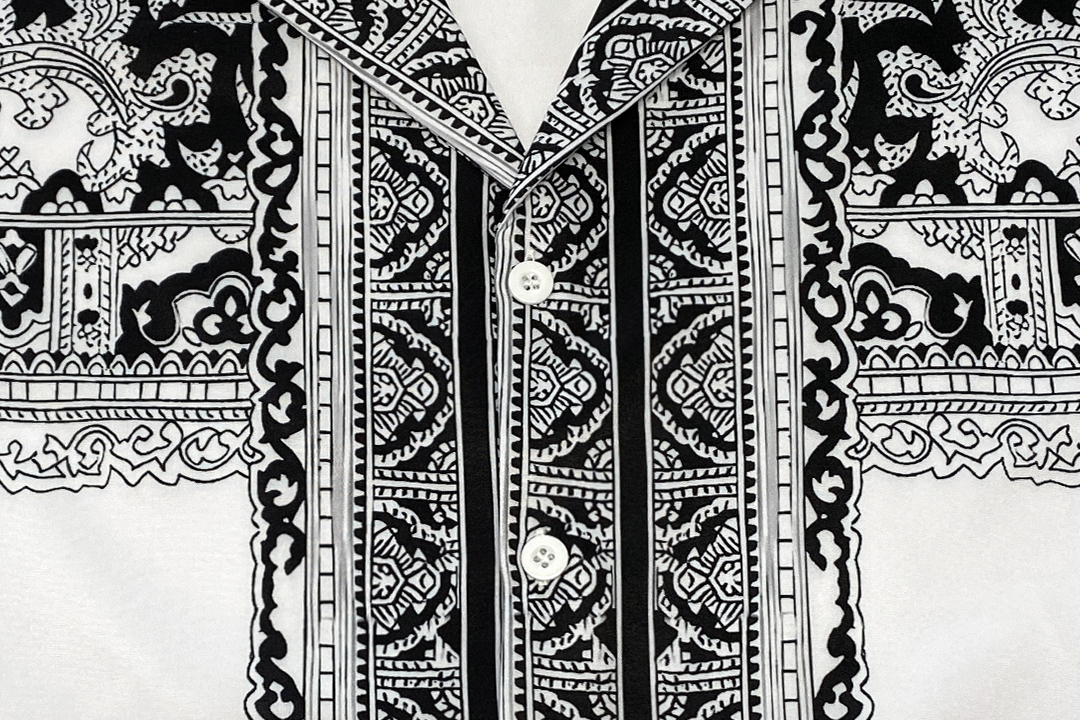 Black Embroidered estampado Design 2-Piece Walking Set