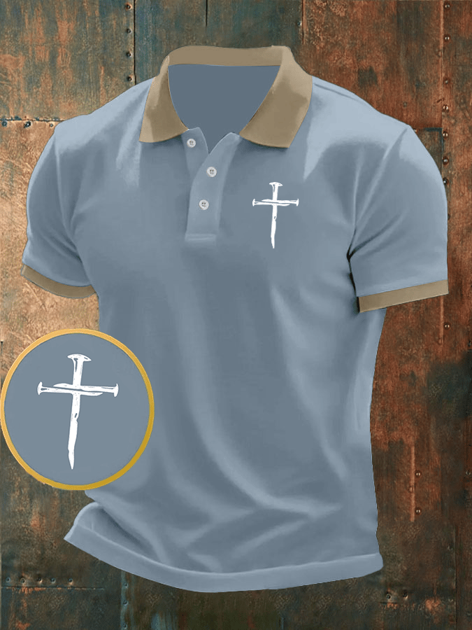Camisa polo Faith estampado casual para hombre