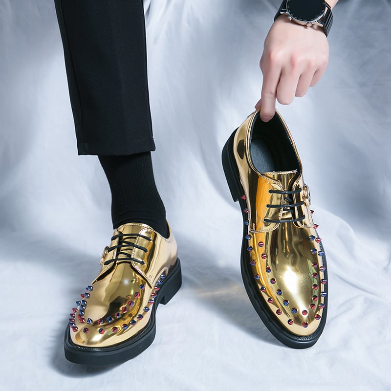 Zapatos de modaable And Personalized Rivet Design Comfortable cuero