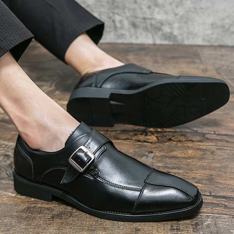 Zapatos Patchpara trabajo retro Punk casual Single Monk para hombre