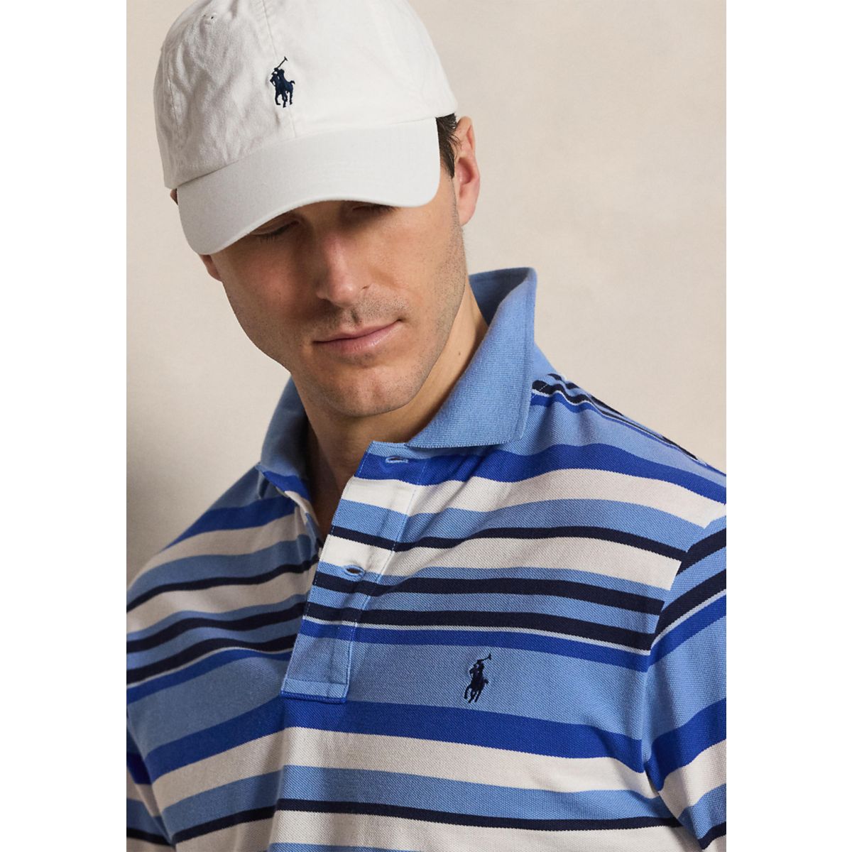 Big & Tall Striped Mesh Polo Shirt - 3