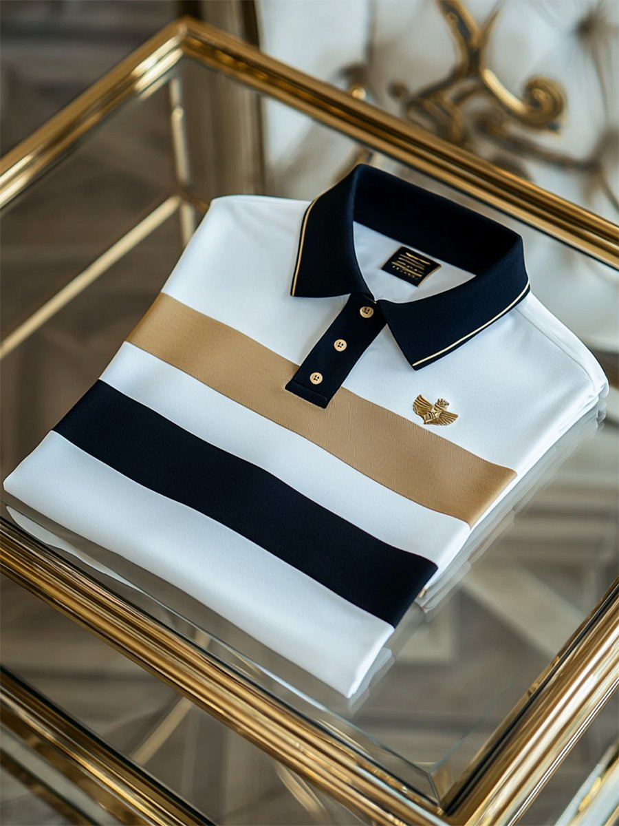 Camisa polo casual ejecutivo de manga larga para hombre