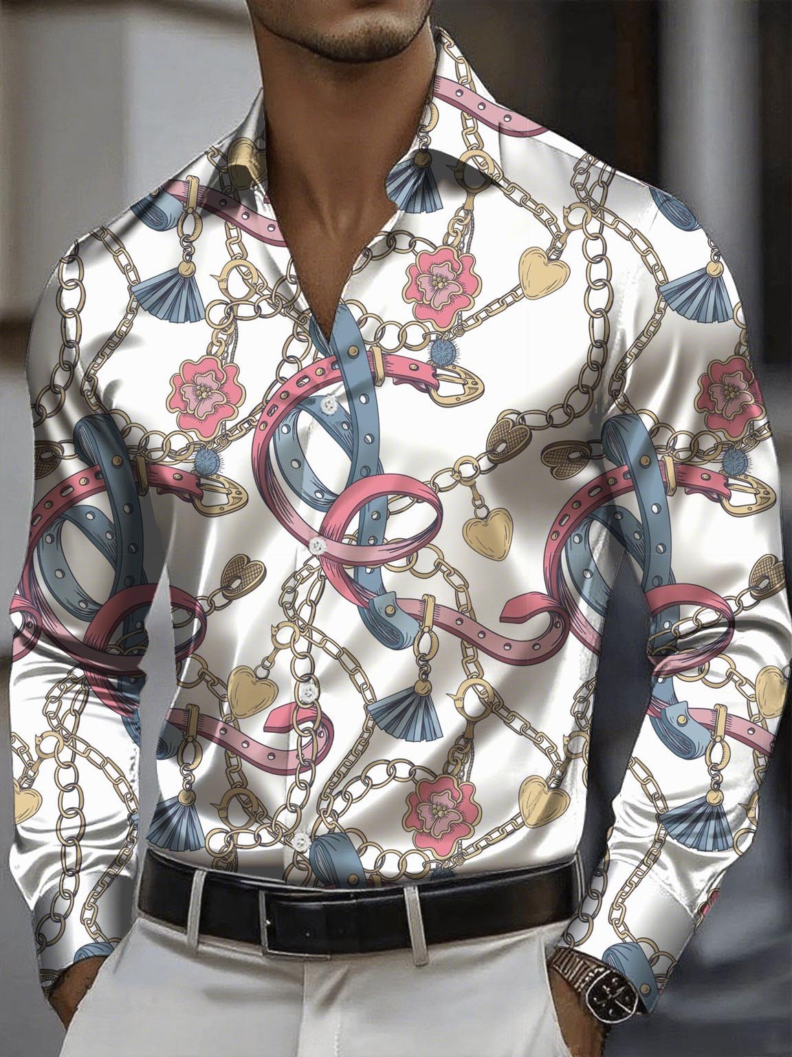 Camisa elegante And clásico ejecutivo de manga larga para hombre