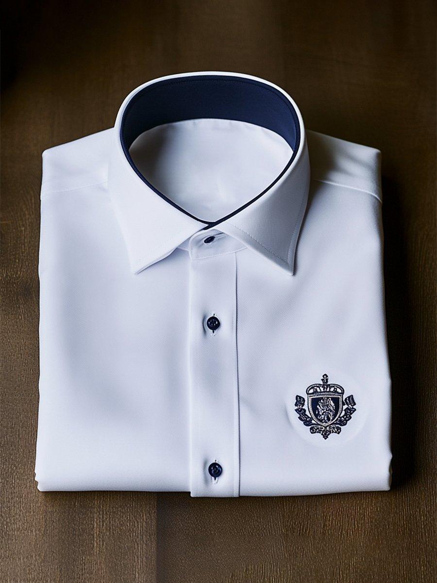 Camisa satén Luxe de manga larga con botones para hombre