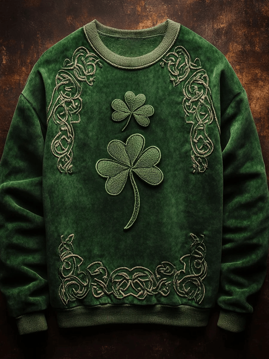 Sudadera vintage St. Patrick estampado para hombre