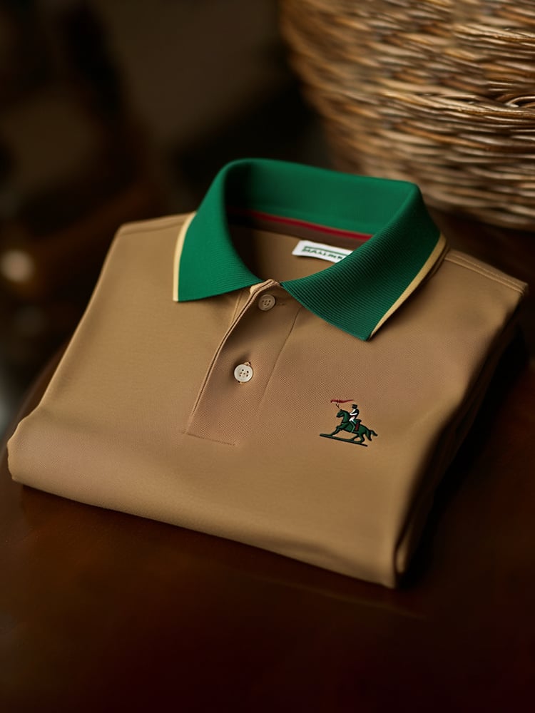 Camisa polo clásico ejecutivo Logo Button de manga corta para hombre