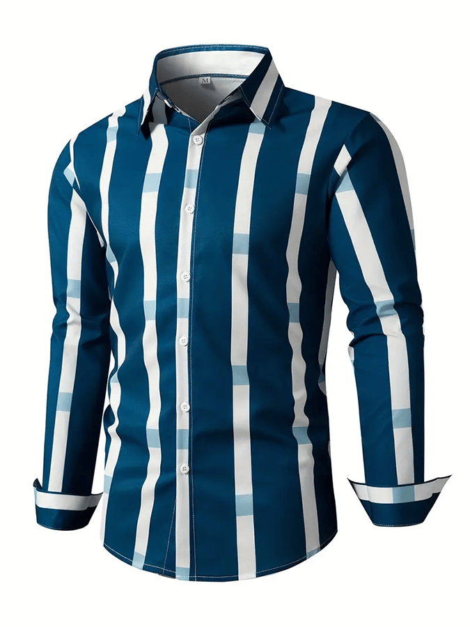 Camisa a rayas ejecutivo casual para hombre