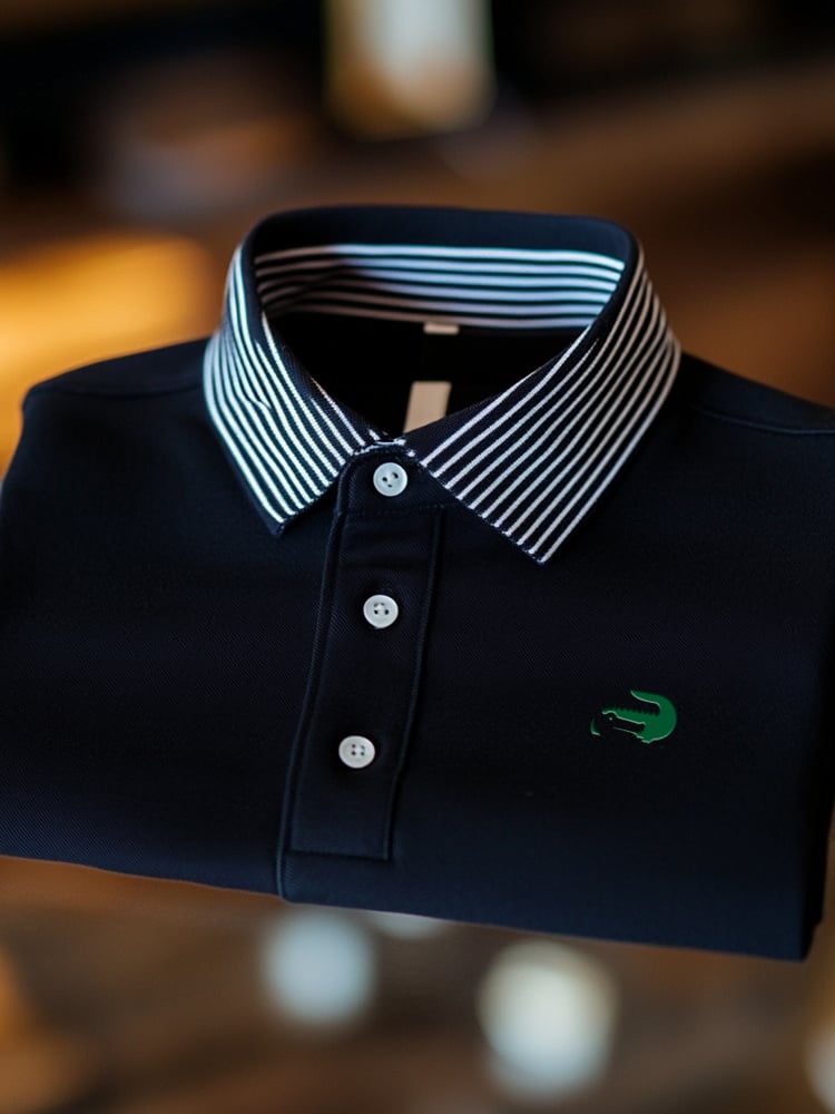 Camisa polo ejecutivo casual Button de manga corta para hombre
