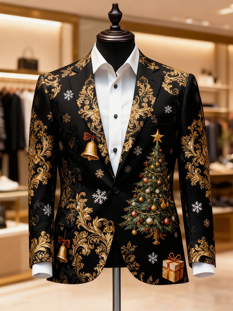 Ejecutivo casual Christmas Suit Outerwear para hombre