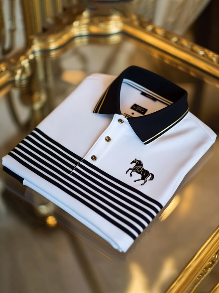 Camisa polo ejecutivo casual Button de manga corta para hombre