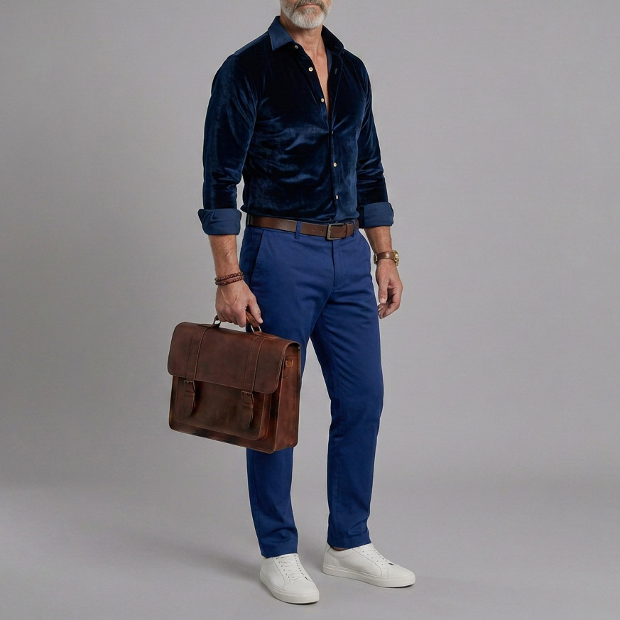 De manga larga Solid-Color camisas para hombre