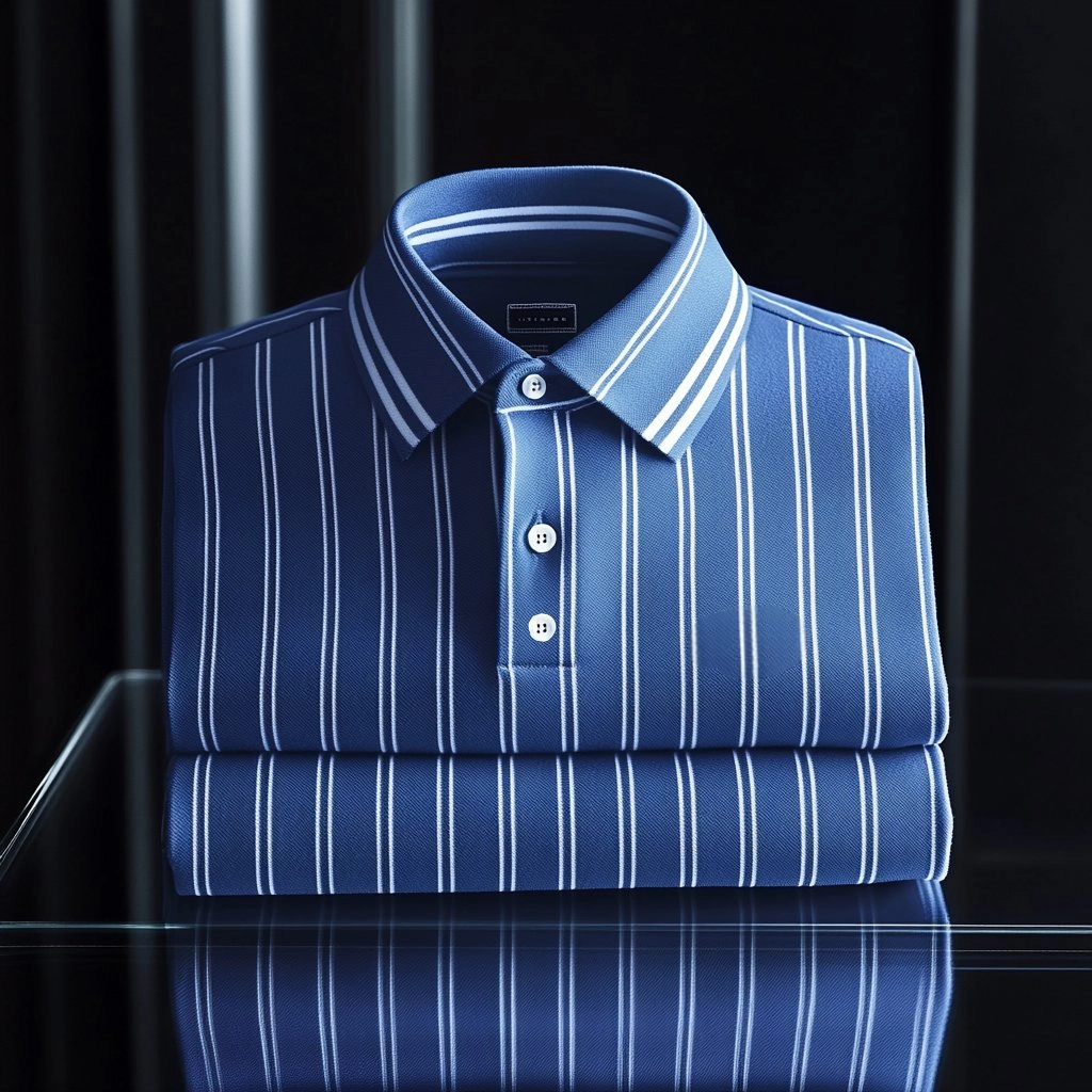 Camisa polo ejecutivo casual bordado Button de manga corta para hombre