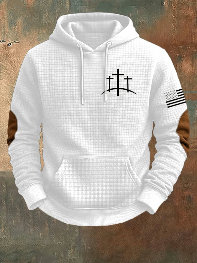 Sudadera Faith estampado Checkered Fabric Hooded para hombre