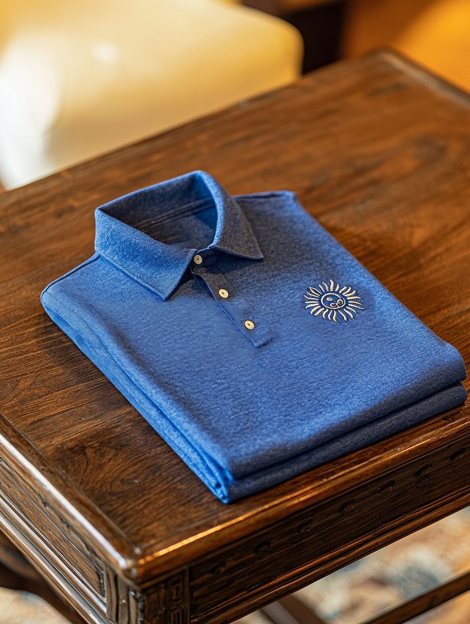 Camisa polo ejecutivo casual Sun Statement Button de manga corta para hombre
