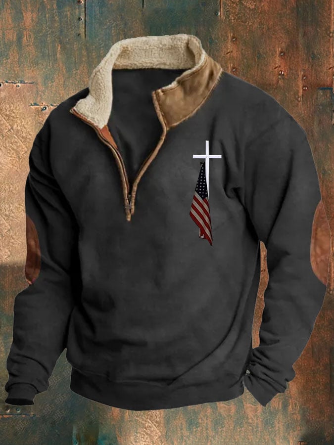 Sudadera casual Faith estampado de manga larga para hombre