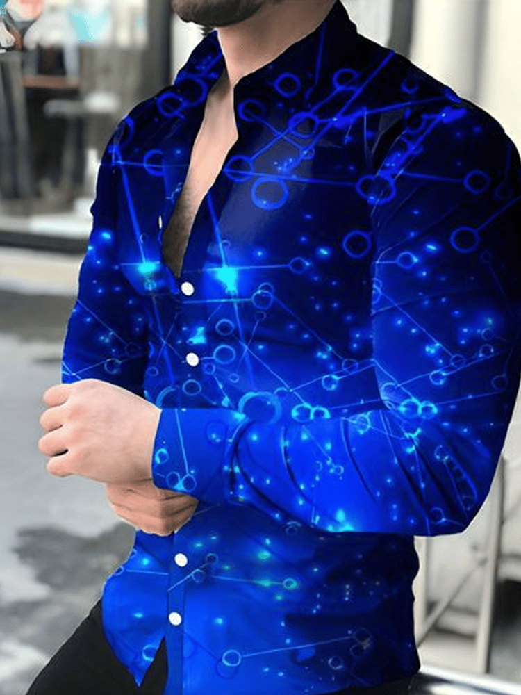 Camisa ejecutivo casual a rayas de manga larga para hombre