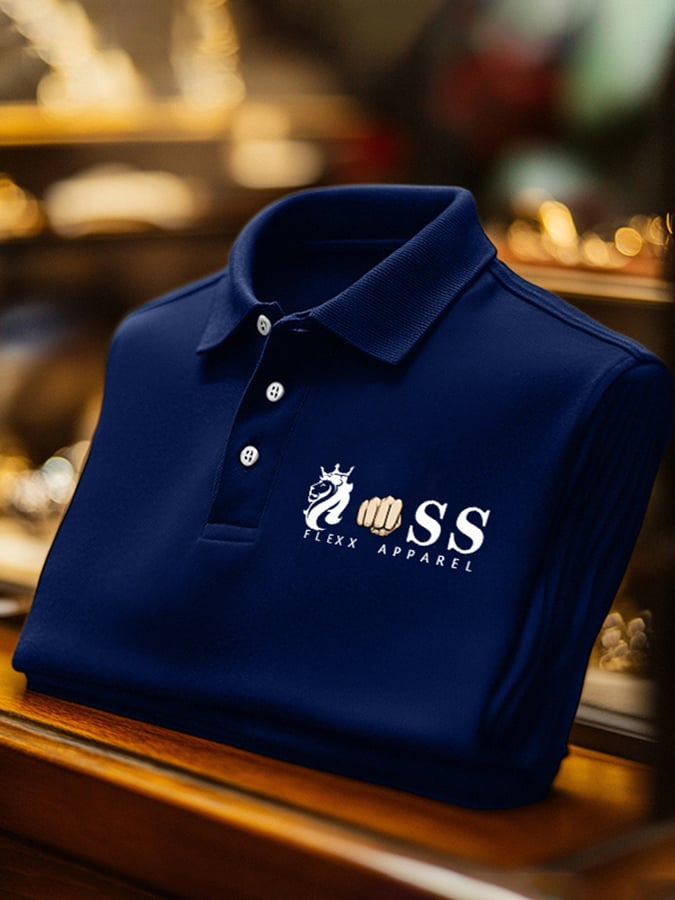 Camisa polo ejecutivo casual estampado para hombre