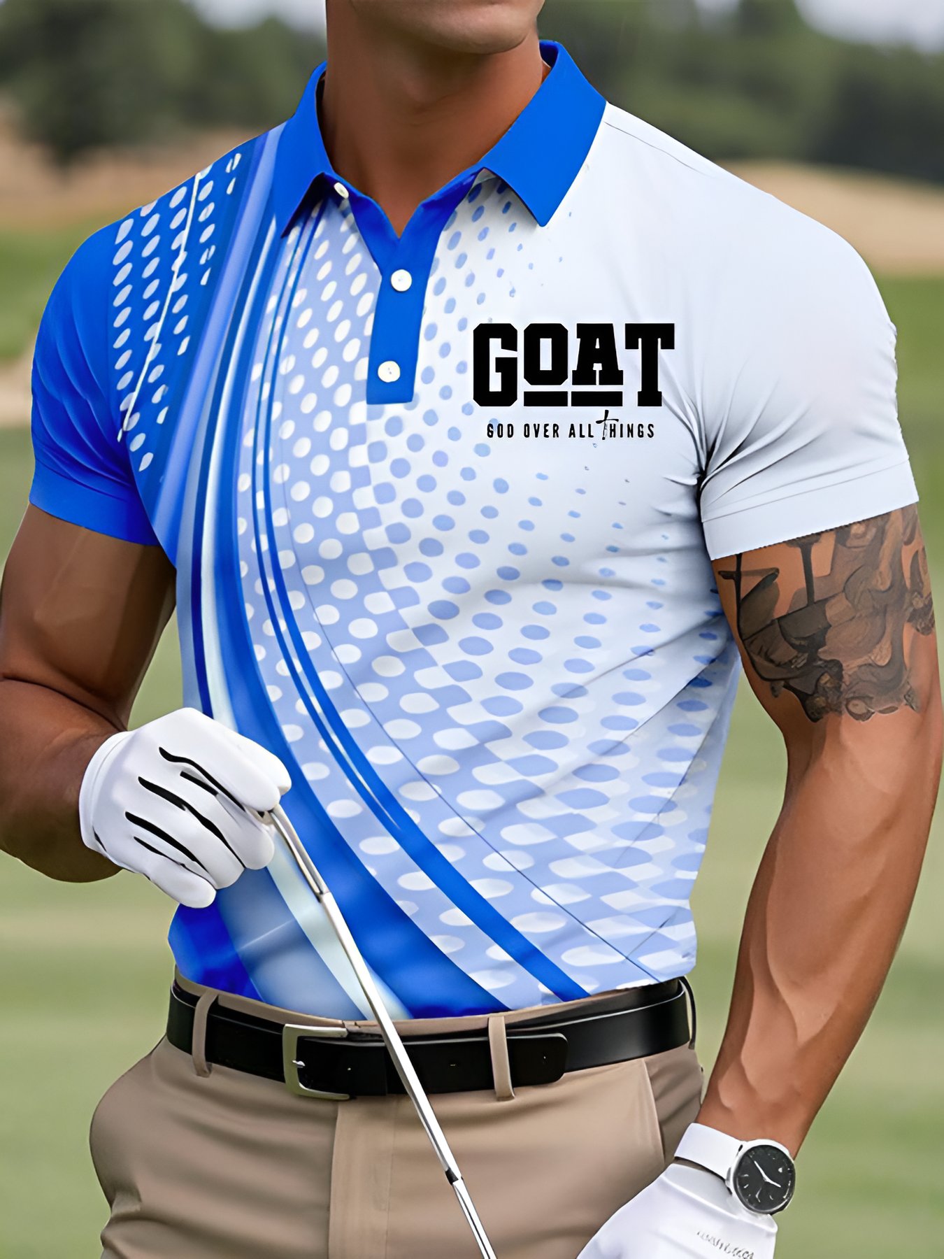 Casual Faith Contrast Color Polo para hombre