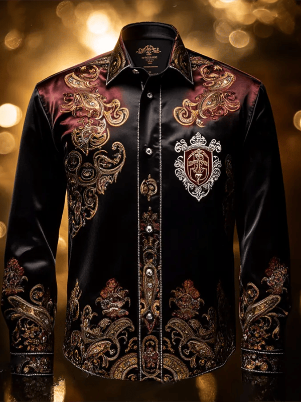 Camisa de lujo Gorgeous de manga larga para hombre