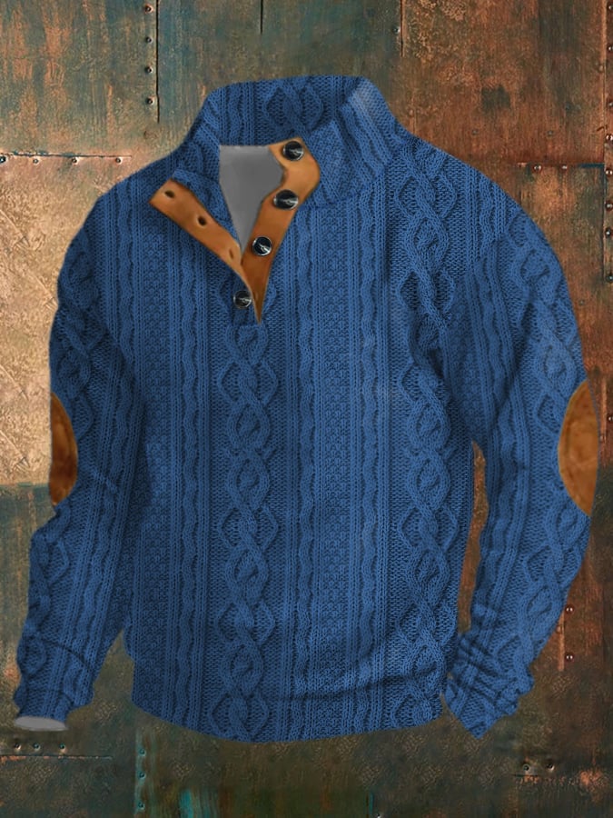 Sudadera Mechanical estampado Button casual para hombre