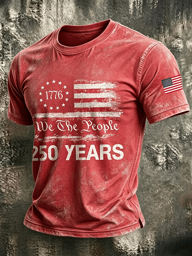 Camiseta American 250 estampado casual para hombre