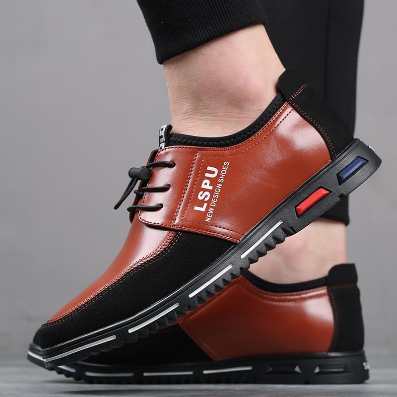 Zapatos ejecutivo casual Simple de moda cuero para hombre
