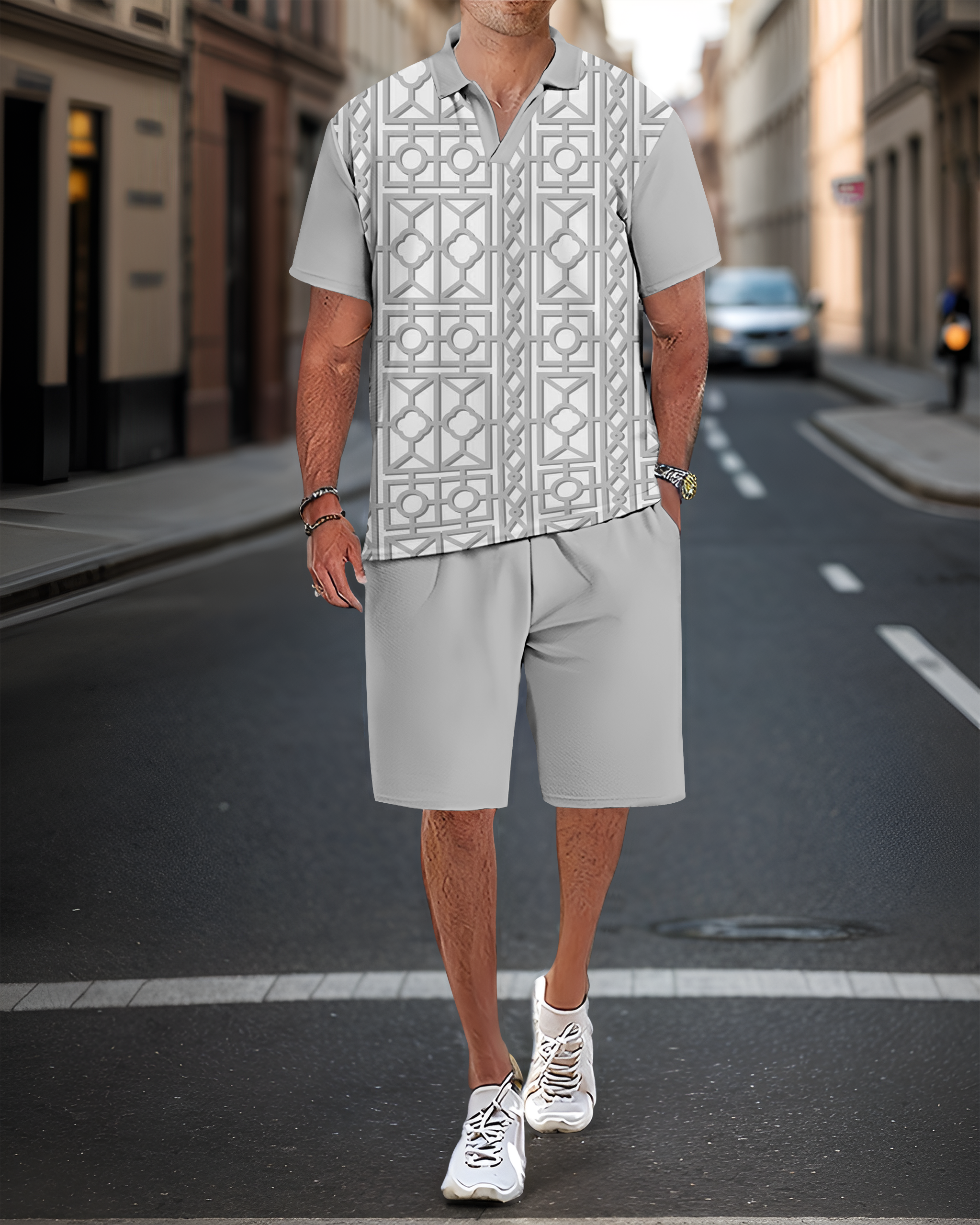 Suitmens casual Summer POLO Set 024 para hombre