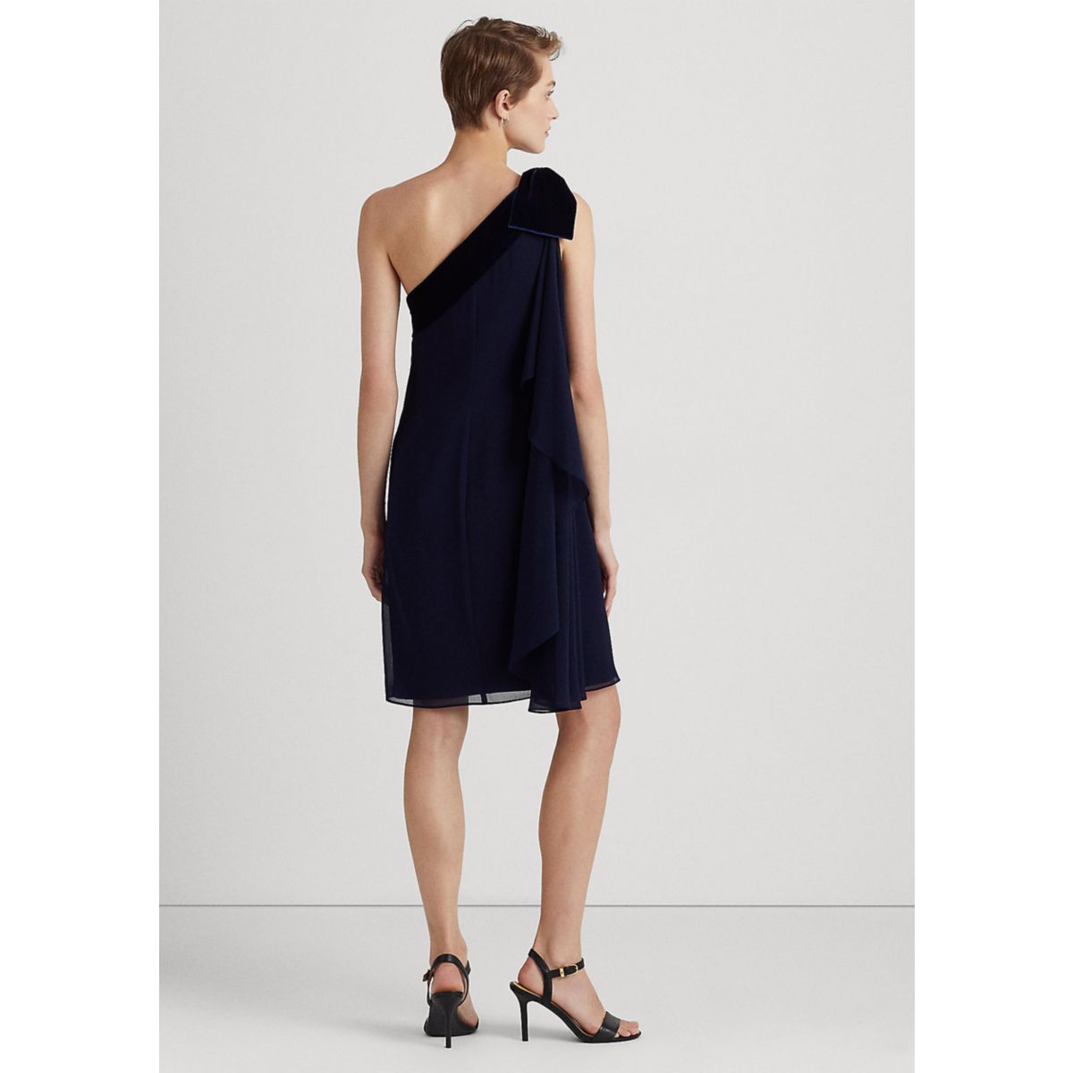 Chiffon One-Shoulder Dress - 2