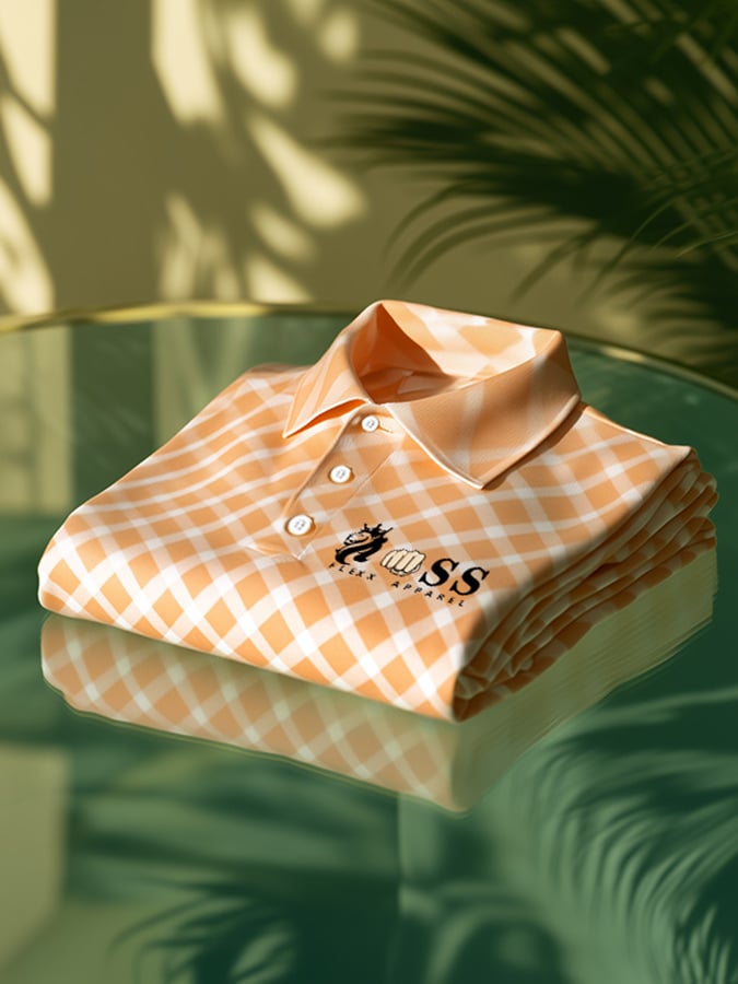 Camisa polo ejecutivo casual estampado para hombre