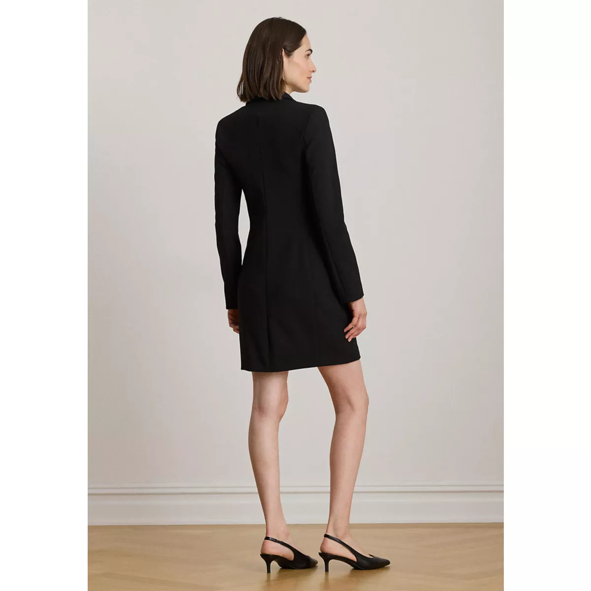 Women's Satin-Trim Double-Faced Crepe Dress - 2